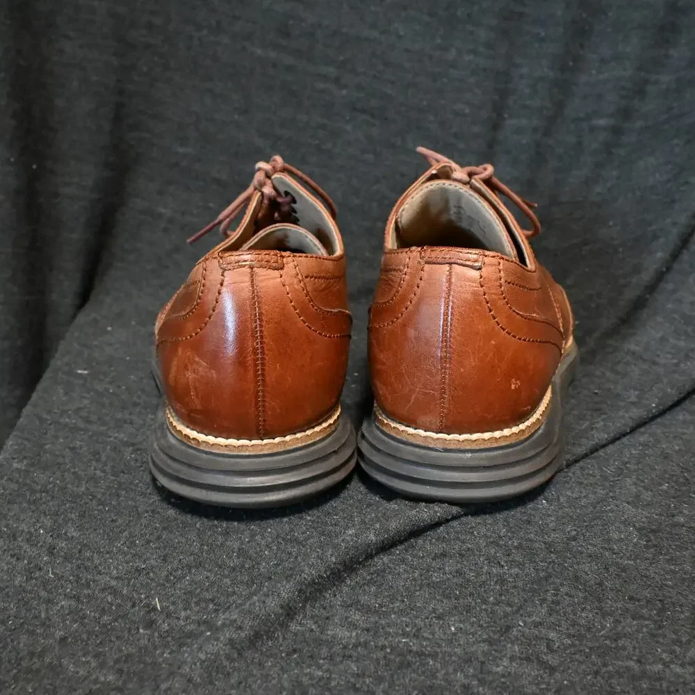 Cole Haan Men's 7W Original Grand Wingtip Brown Leather Oxford Dress Shoes
